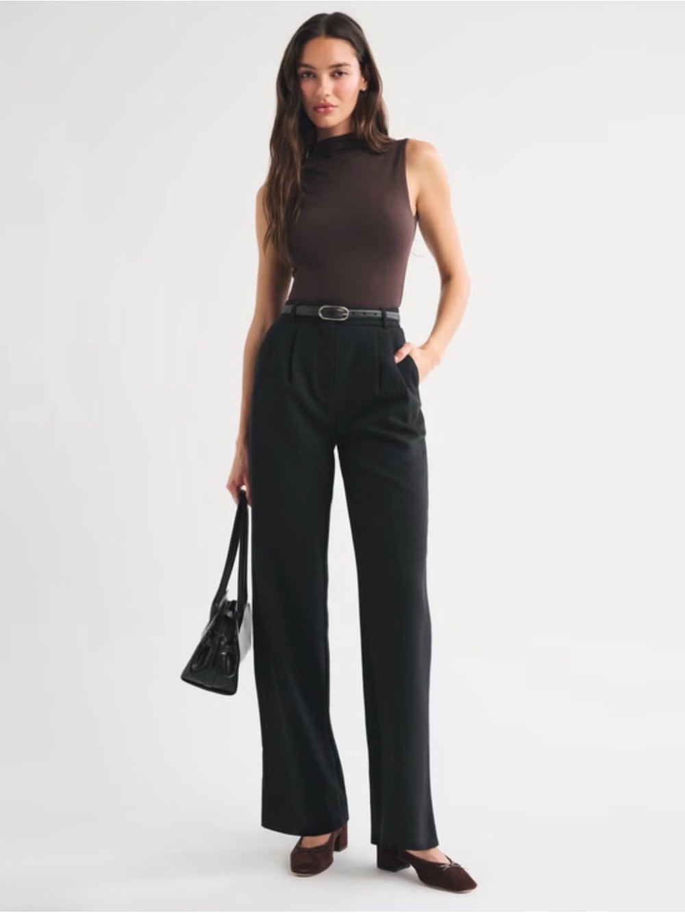 A&F Sloane Tailored Wide Leg Pant